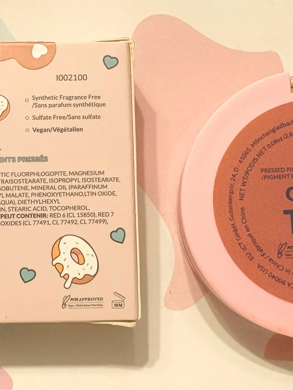 Kimchi Chic Beauty Two-Tone Eyeshadow Duo - Matte Warm Brown & Shimmery Peach
